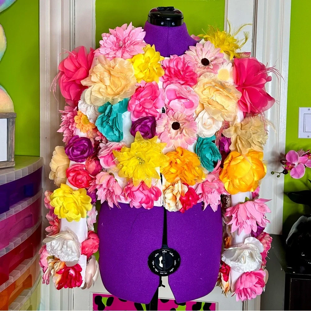 Floral Multicolor Statement Jacket - Picture 1 of 7